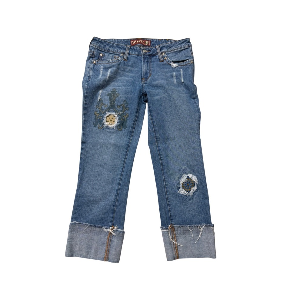 Y2K Hint Distressed Capri‎ Jeans Size 7